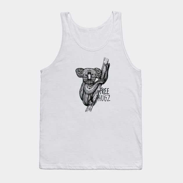 Free Hugs Koala Tank Top by LR_Collections